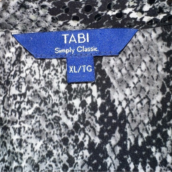 2 for $26 Tabi Snake Print Sequined Slinky Swifty Long Sleeve Top Xlarge - Picture 5 of 7